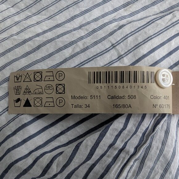 Massimo Dutti Blue and White Striped Blouse - Picture 5 of 5